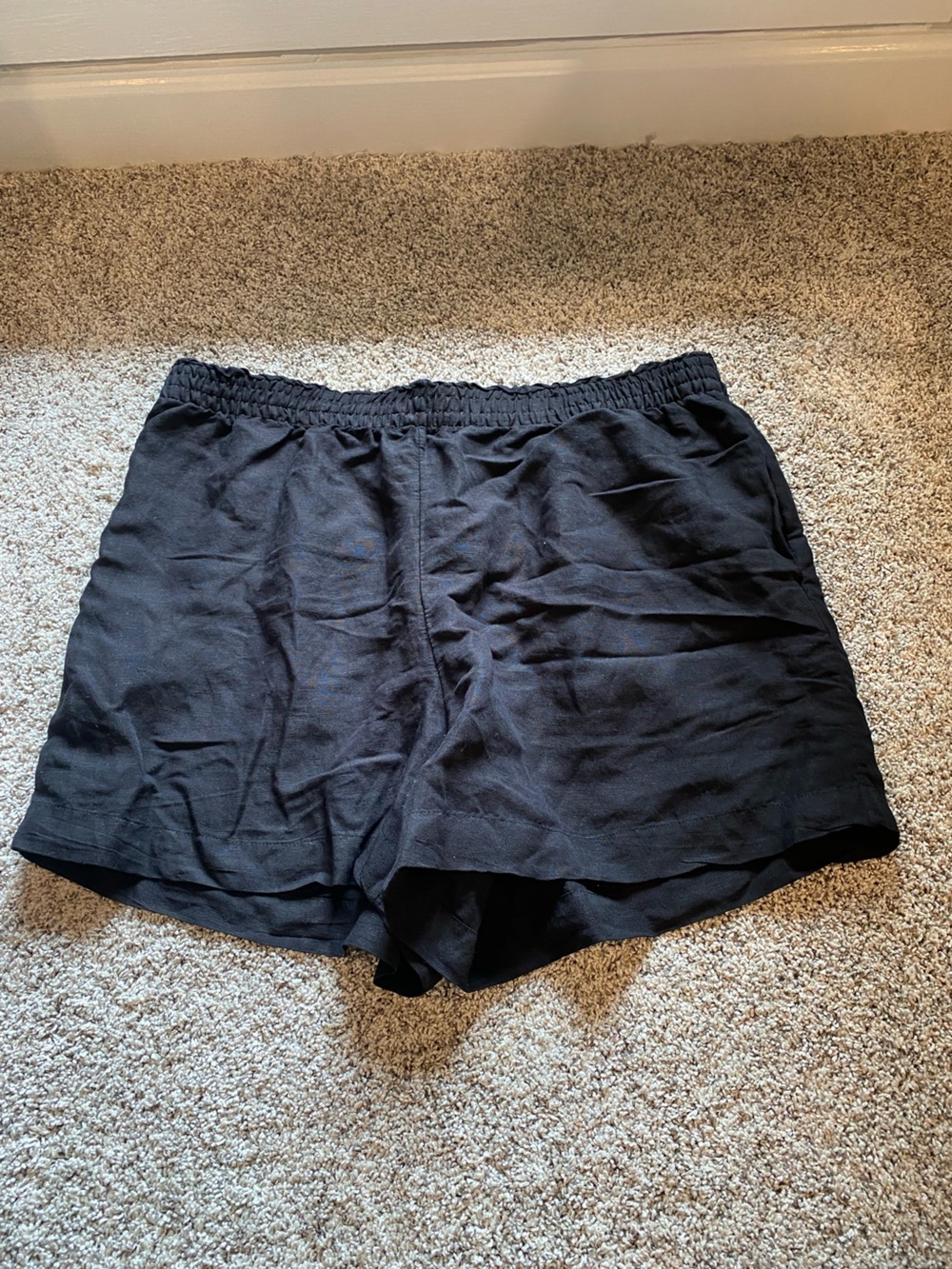 NWT H&M Black Linen Shorts, Extra Large